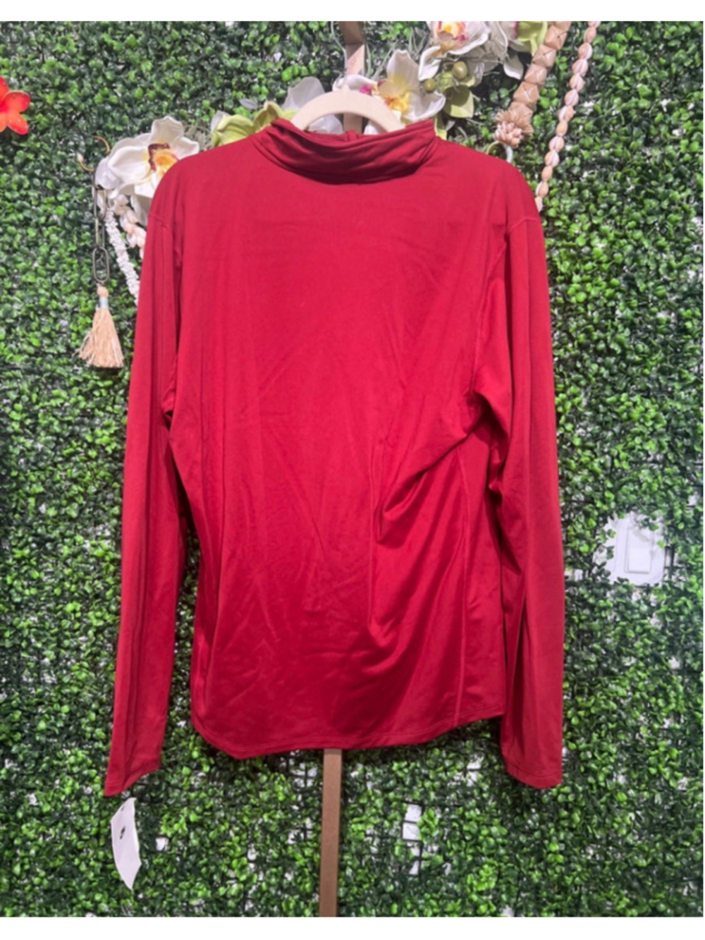 Men’s Nike Essential Dri-FIT Crimson Long Sleeve 1/4 Zip Pullover Red Size L - Picture 5 of 5